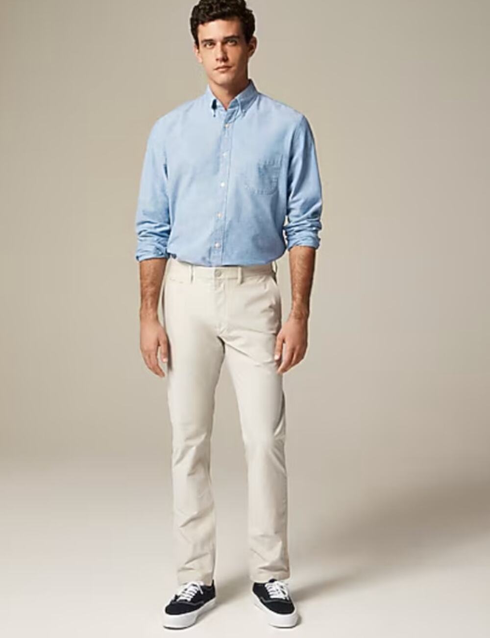 J Crew Mens Slim Fit Tech Pants 32 x 34 Ashen Taupe Chinos Tan CG696 J.Crew
